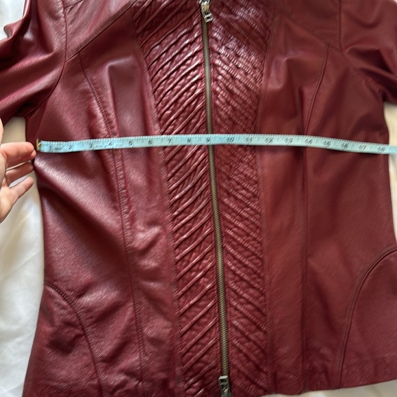 Red leather Daniel short jacket - Picture 7 of 10